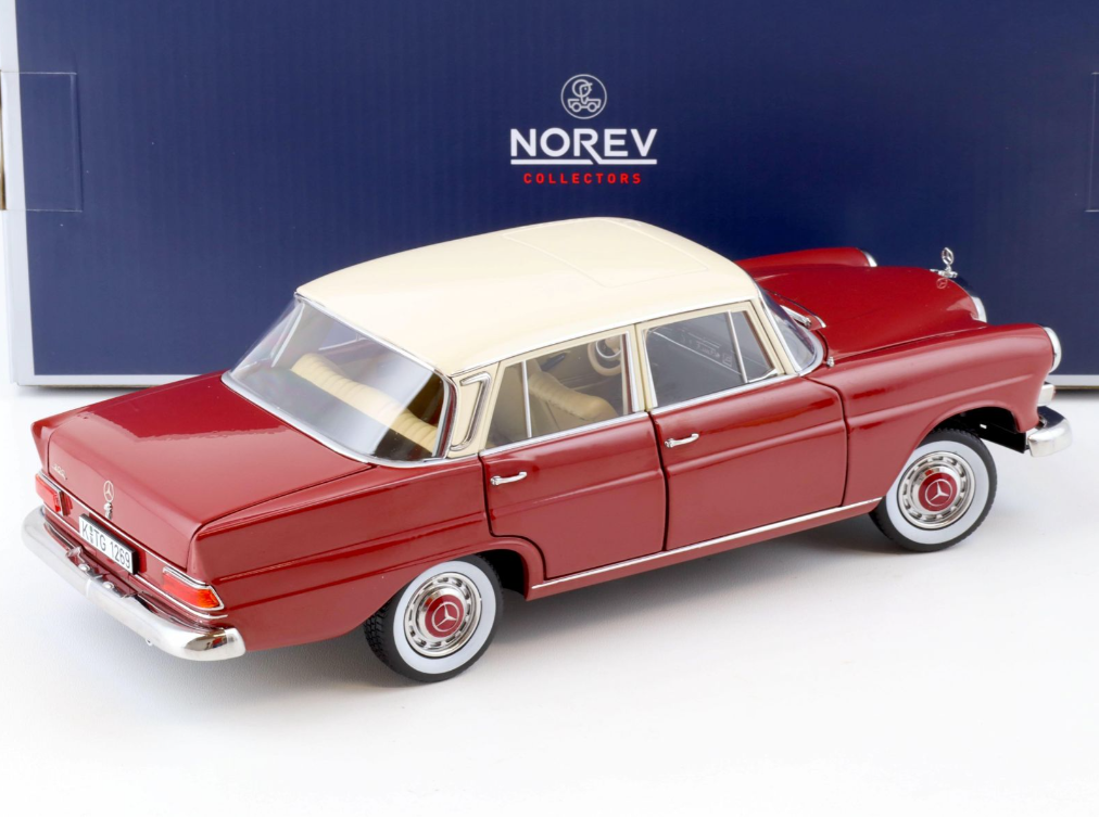 Модель автомобиля Norev 1:18 Mercedes-Benz 200 W110 Limousine 1966 Red/Beige (183706) - фото 3 Модель автомобиля Norev 1:18 Mercedes-Benz 200 W110 Limousine 1966 Red/Beige (183706) - фото 3