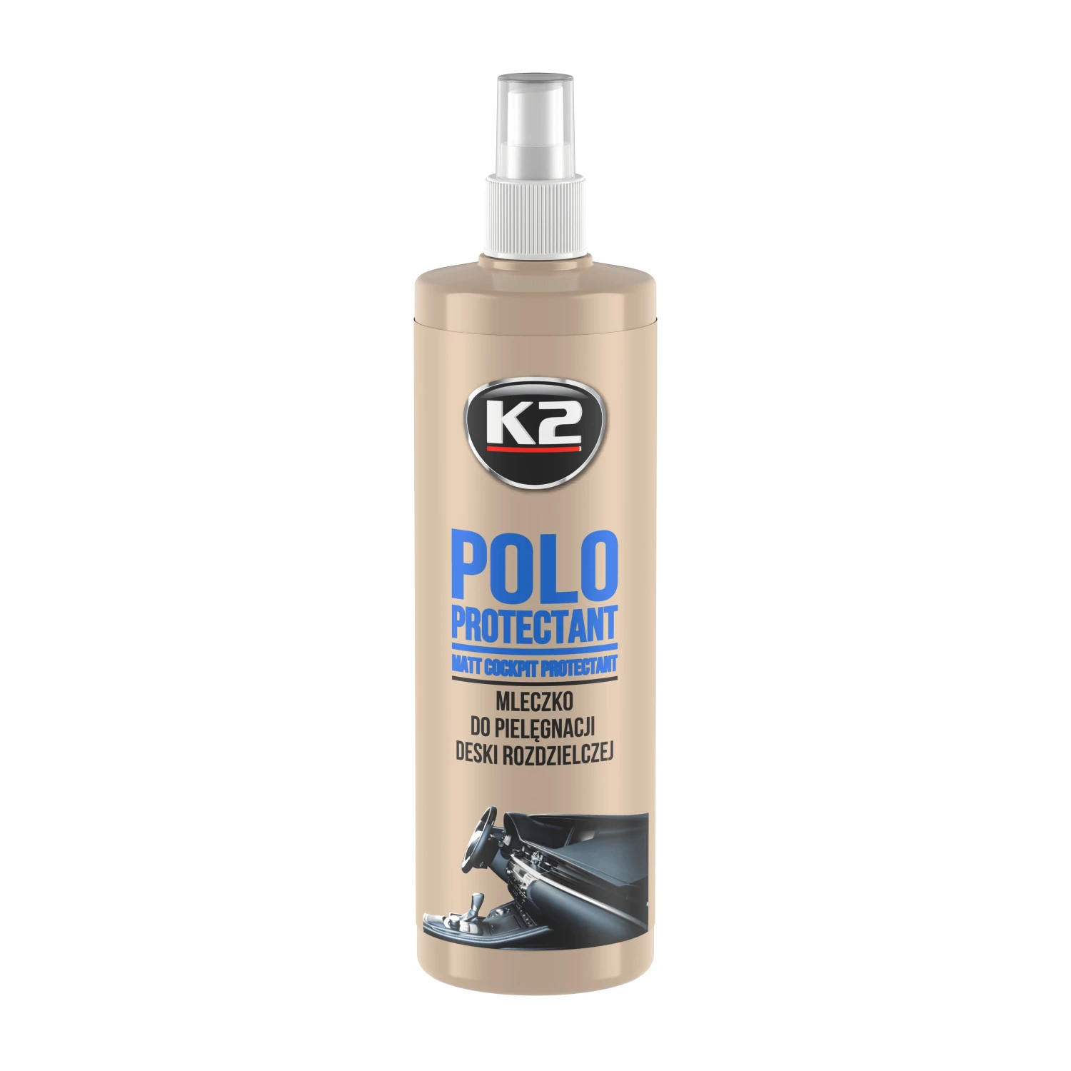 Поліроль для пластику K2 Polo Protectant матовий прозорий 350 мл (K410)