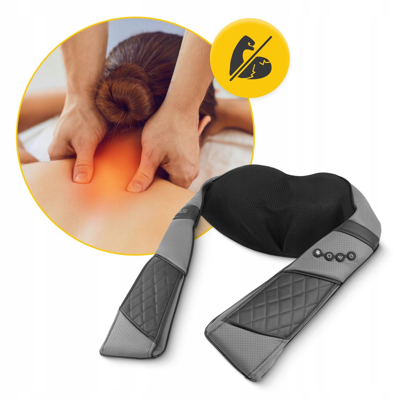 Накидка-масажер 4fizjo Shiatsu Luxury+ для шиї та спини Grey (P-5907739319104) - фото 8