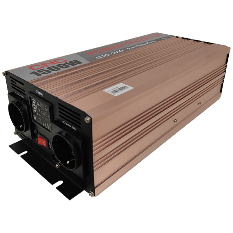 Инвертор с дисплеем CNC YCPЕ-1500 1500 Вт входная 11-15V DC выходная 230V AC чистая синусоида (Б00042855) - фото 1 Инвертор с дисплеем CNC YCPЕ-1500 1500 Вт входная 11-15V DC выходная 230V AC чистая синусоида (Б00042855) - фото 1