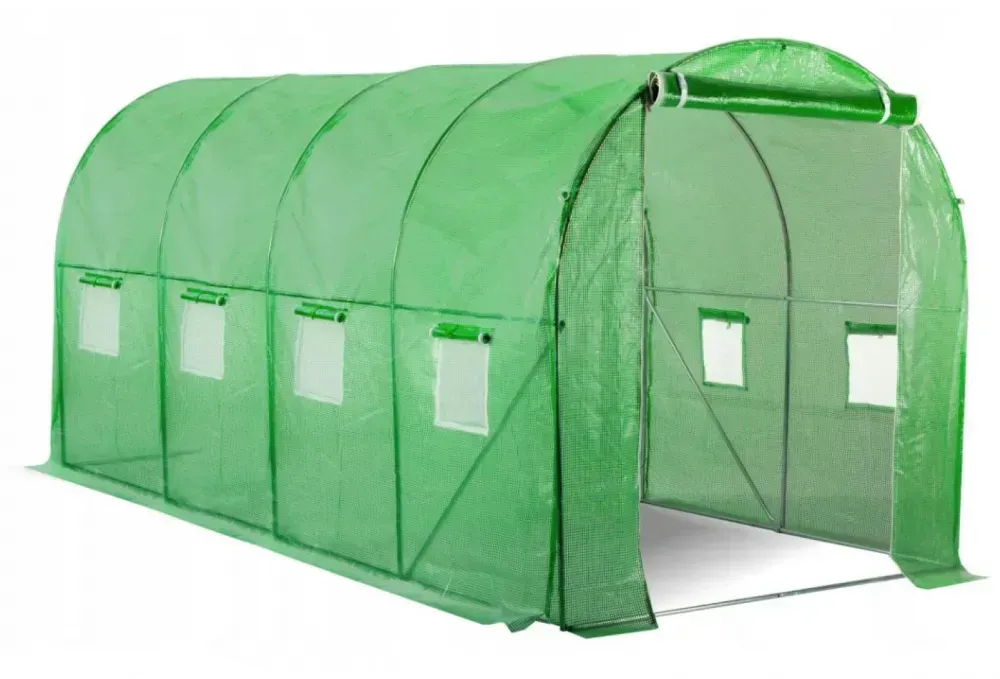 Пленка для арочной теплицы армированная трехслойная усиленная с UV-4 полиэтиленовым фильтром 10 м2 4х2,5х2 м Зеленый (P0051 (7)