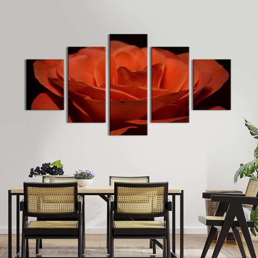 Картина на холсте Прекрасная оранжевая роза 187x94 см (974-52)
