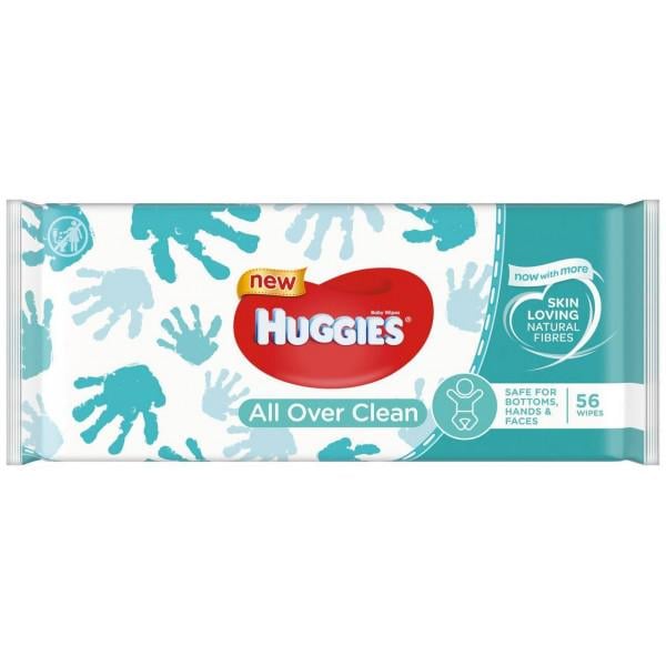 Серветки вологі Huggies OverClean 56 шт. (567822)