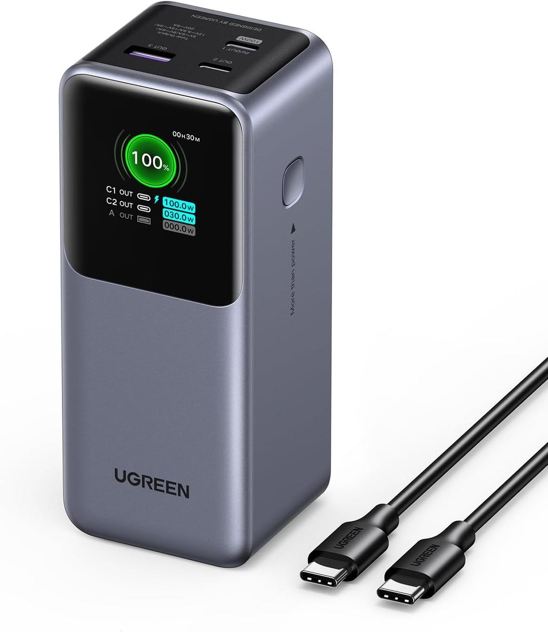 Повербанк UGREEN Nexode PB721 20000 mAh 130W Grey (000947)