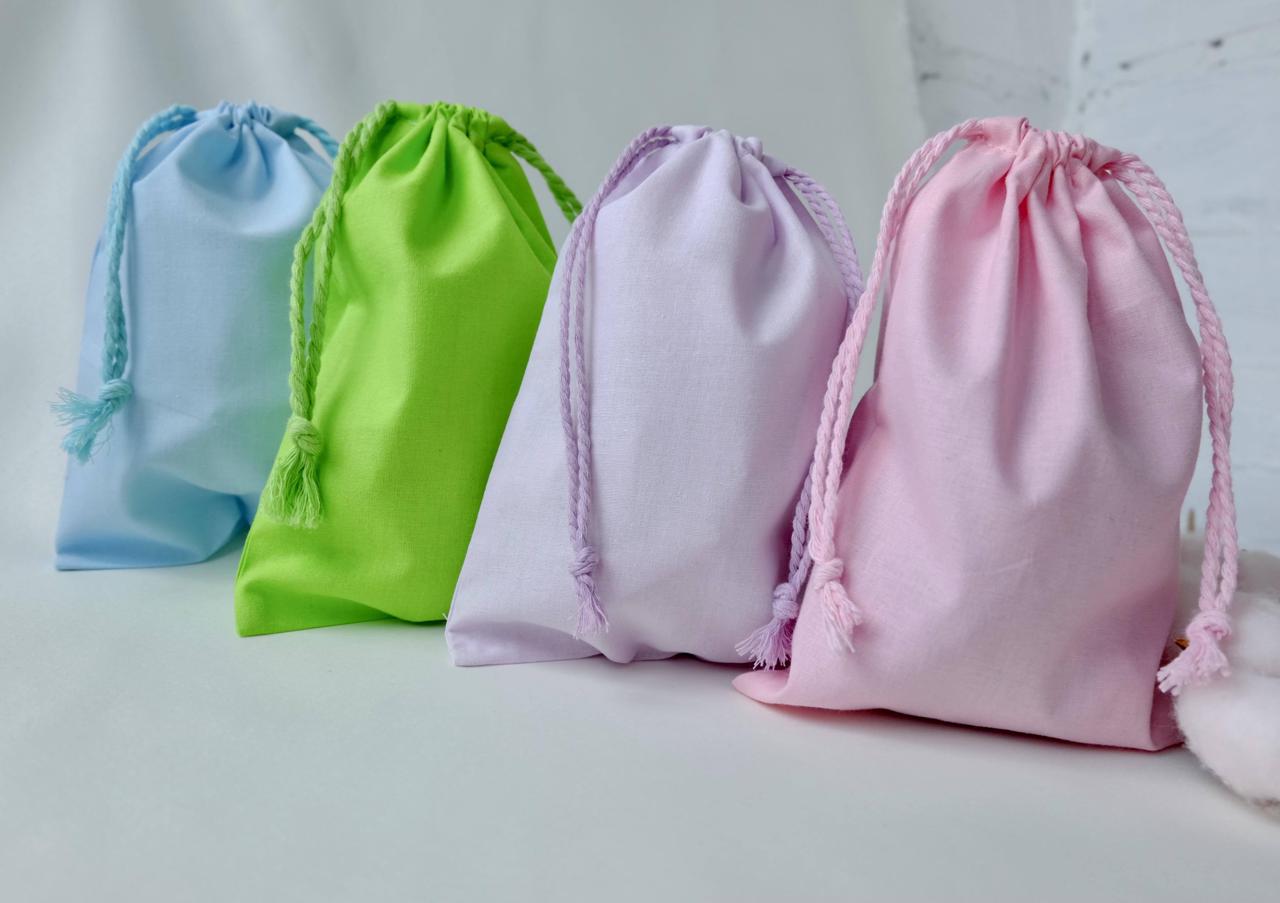 Набір текстильних мішків 20х15 см 4 шт. Різнокольоровий (29186778) - фото 2