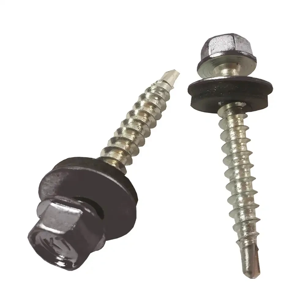 Саморез кровельный окрашенный по дереву 4,8х35 RAL 8019 250 шт. - фото 1