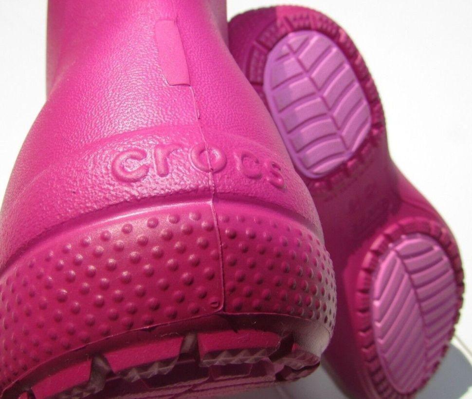 Чоботи жіночі гумові Crocs Freesail Shorty Rain Boot Berry р. 35 Яскраво-рожевий (10404) - фото 11