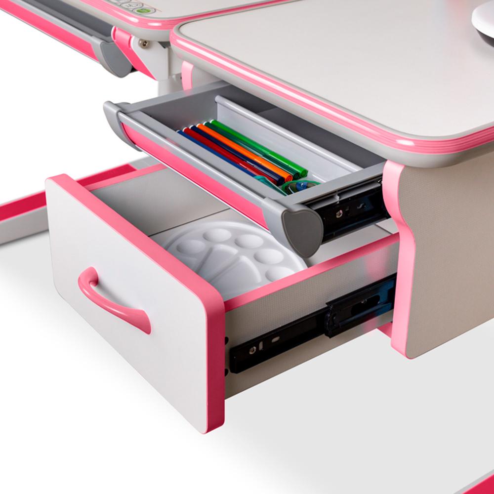Парта трансформер школьная эргономичная Mealux Sherwood Energy Белый/Розовый (BD-830 W/PN Energy) - фото 8 Парта трансформер школьная эргономичная Mealux Sherwood Energy Белый/Розовый (BD-830 W/PN Energy) - фото 8