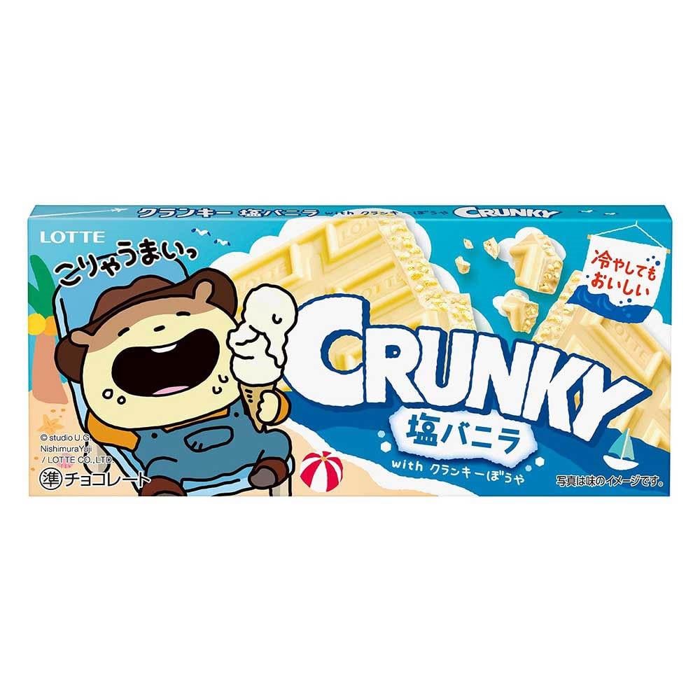 Белый шоколад Lotte Crunky Salt Vanila соленая ваниль 48 г