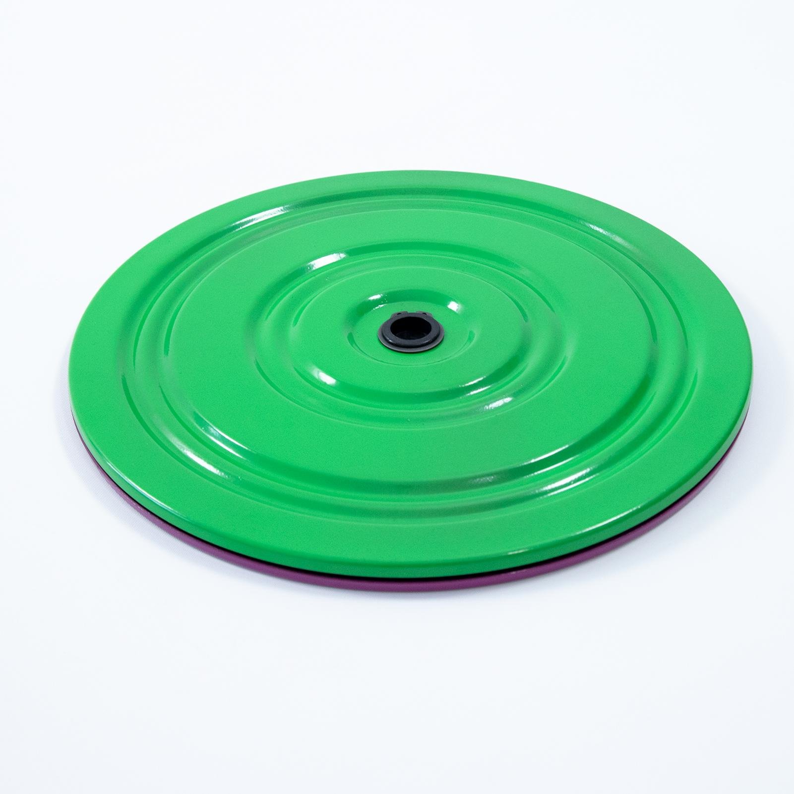 Диск Здоров'я Грація металевий Osport Фіолетово-салатовий (FI-0107) - фото 4 Диск Здоров'я Грація металевий Osport Фіолетово-салатовий (FI-0107) - фото 4