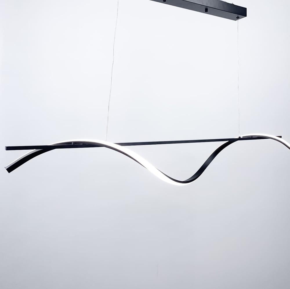 Люстра видовжена лінійна світлодіодна 120 см Чорний (NO 8) - фото 4