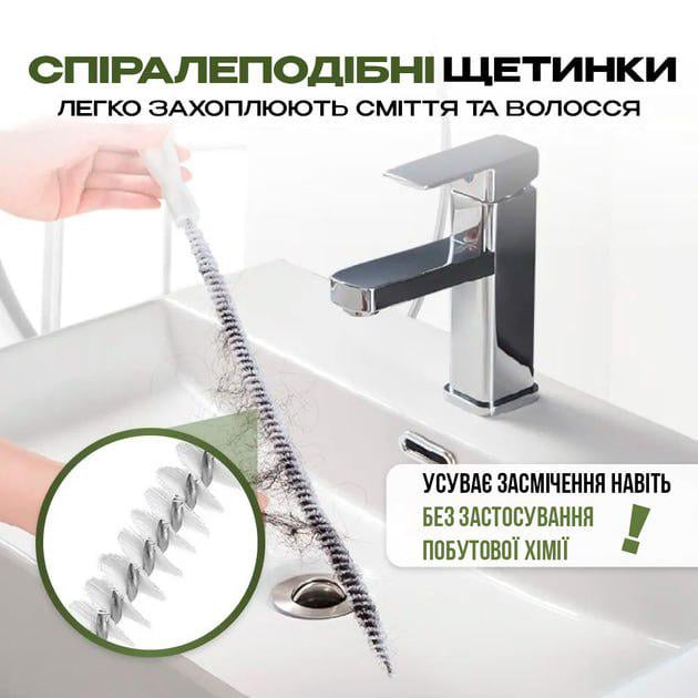 Комплект для прочистки труб BRS вантуз для унитаза/щетка гибкая (553459464) - фото 3