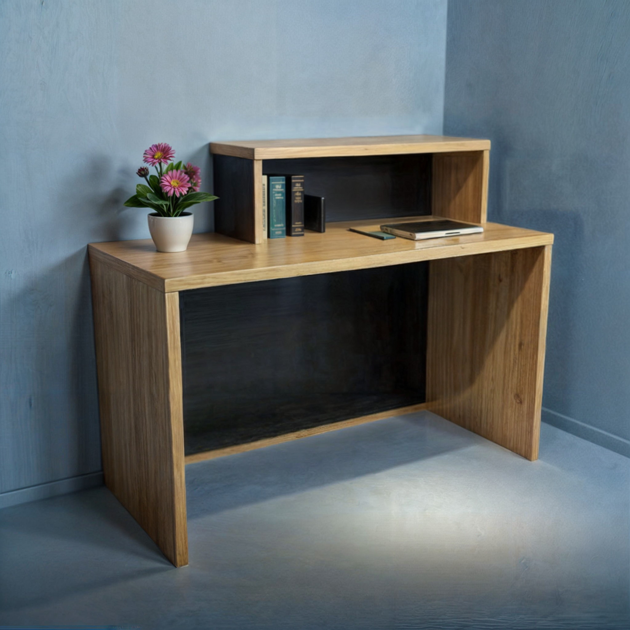 Стойка-ресепшн/4 Tobi Sho правосторонняя для офиса/салона 1600х600х1050 мм Дуб аппалачи/Черный (58689922) - фото 4