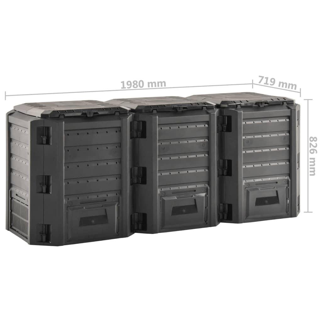 Компостер садовый Prosperplast Module compogreen 1200 л Черный (IKSM1200C-S411) - фото 2