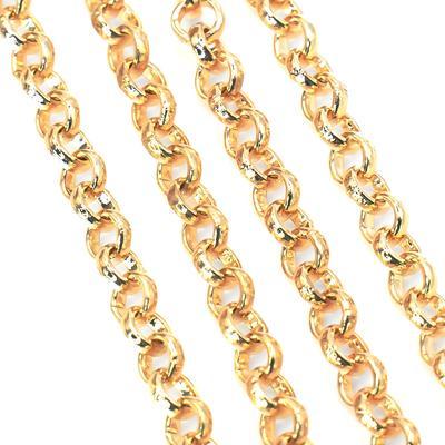 Цепь для рукоделия круглое звено 3 мм 1 шт. 1 м Золотой (ЦФ0003ь49)