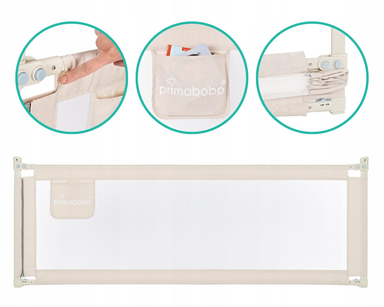 Бортик защитный для кровати Primabobo Classic 180 см Бежевый (BCL01_BE 180) - фото 2 Бортик защитный для кровати Primabobo Classic 180 см Бежевый (BCL01_BE 180) - фото 2