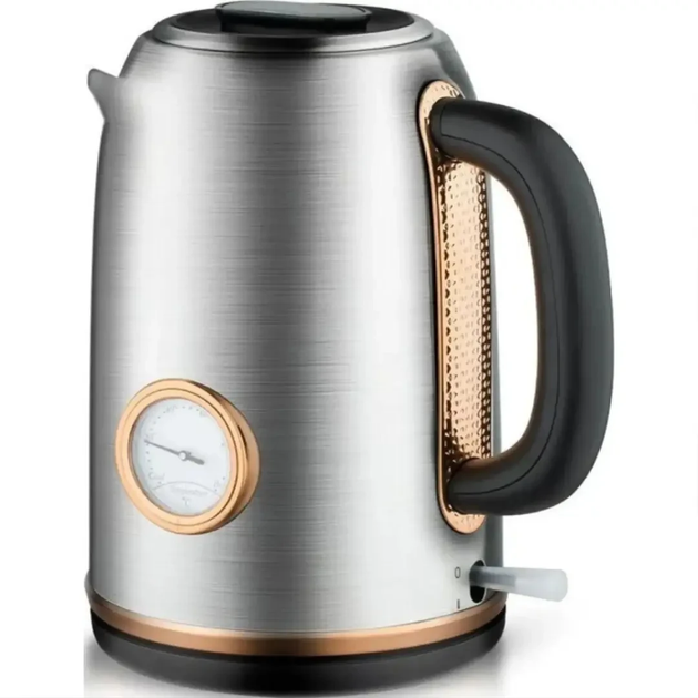 Электрочайник Domotec MS-7849 из нержавеющей стали 1.7 л Серый (GR-04775)