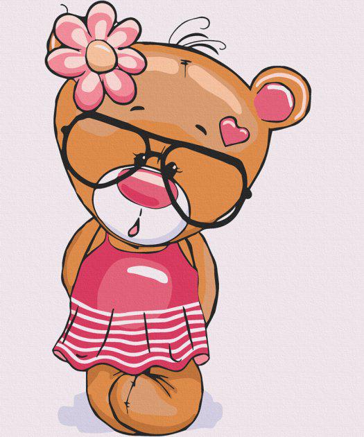 Картина по номерам Art Craft Медвеженок Роузи 30x30 см (15528-AC)