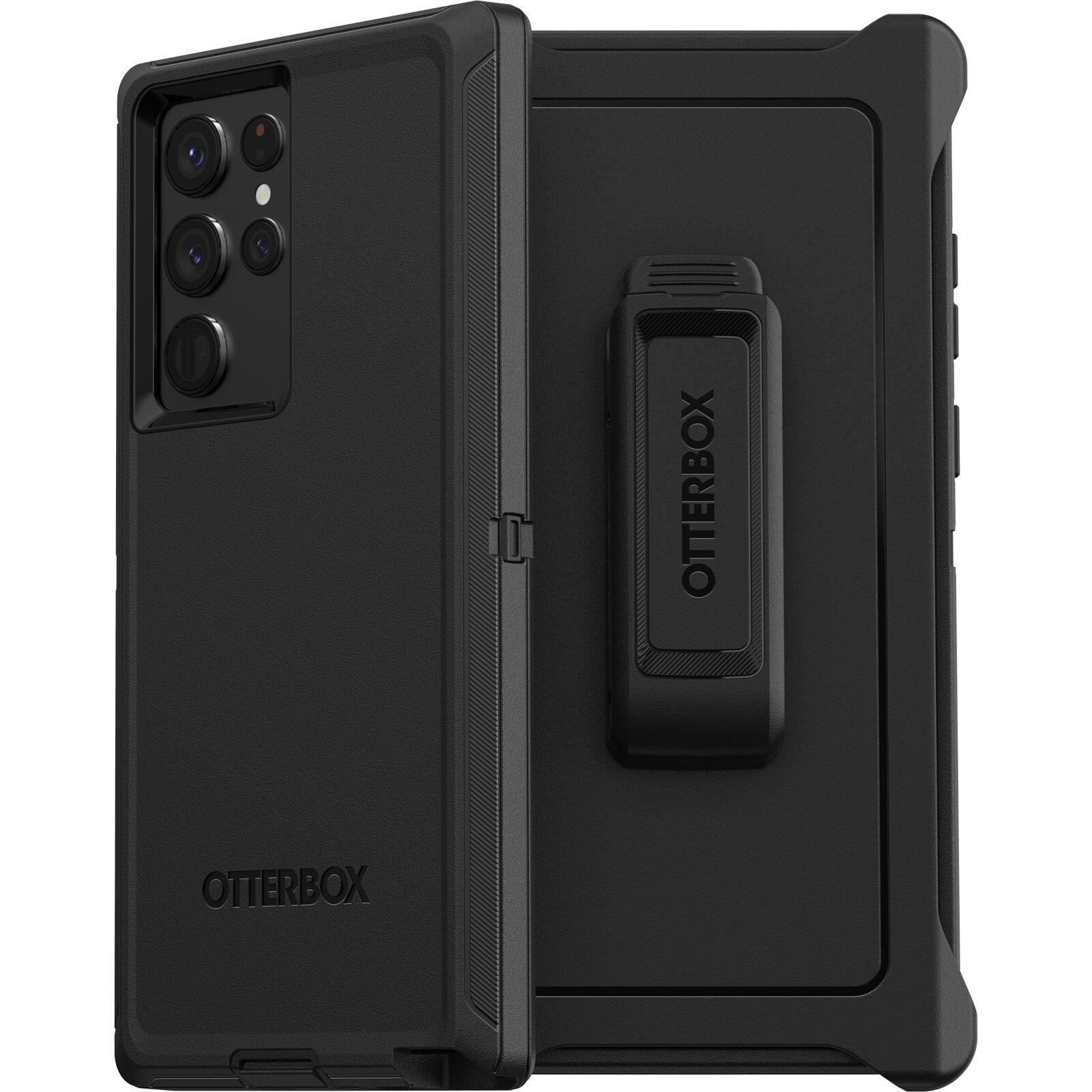 Чехол противоударный с клипсой подставкой OtterBox Defender Series 77-86364 для Samsung Galaxy S22 Ultra (6.8") Black