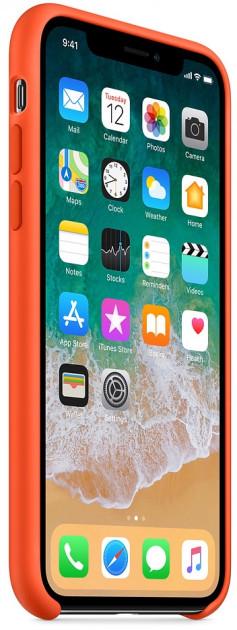 Чехол-накладка Apple Silicone Case for iPhone X, Spicy Orange (HC)