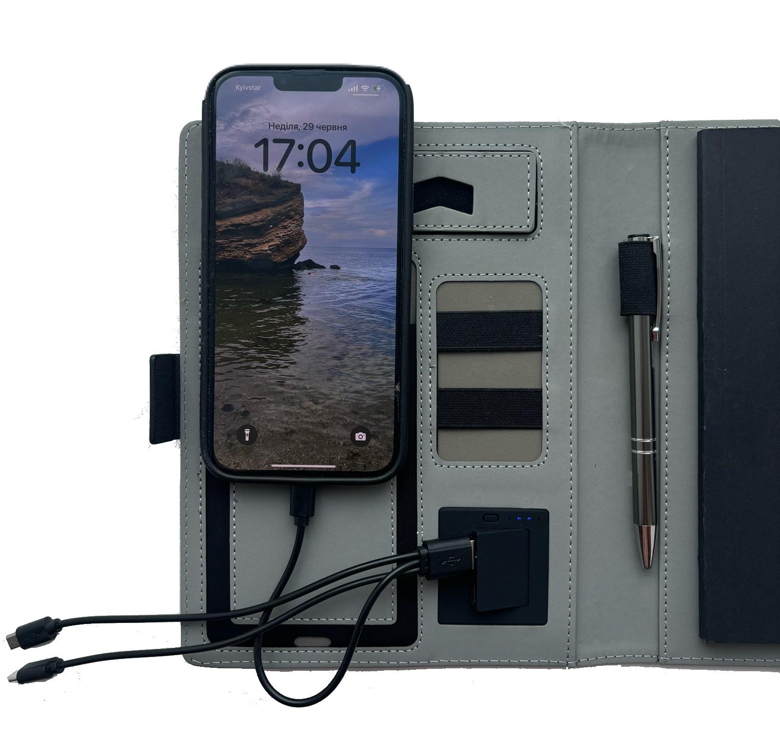 Блокнот AB tech Смарт та бездротовою зарядкою Power Bank 8000 mAh - фото 3