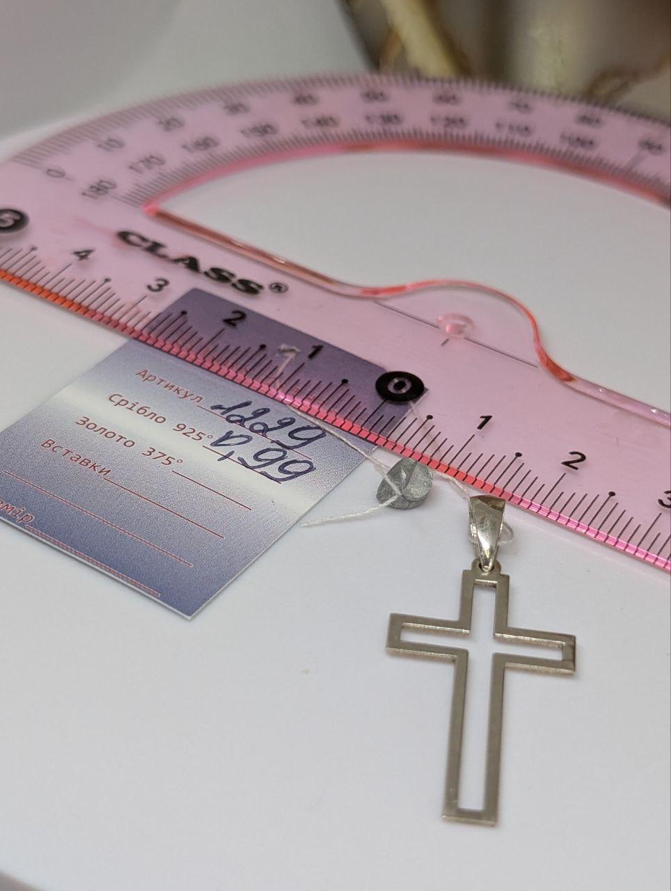 Срібний хрестик 925 проба без покриття (2825919799) - фото 2