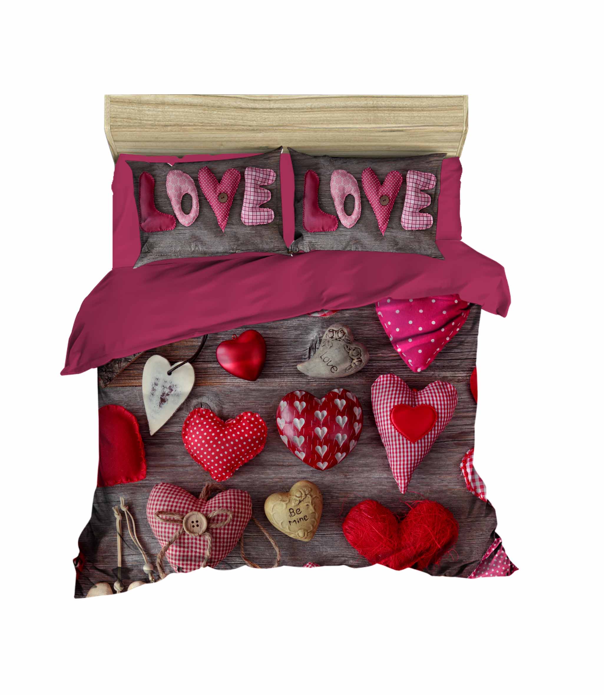 Комплект постельного белья Lighthouse ranforce/3D LoveLove 200х220/50х70 см 2 шт.
