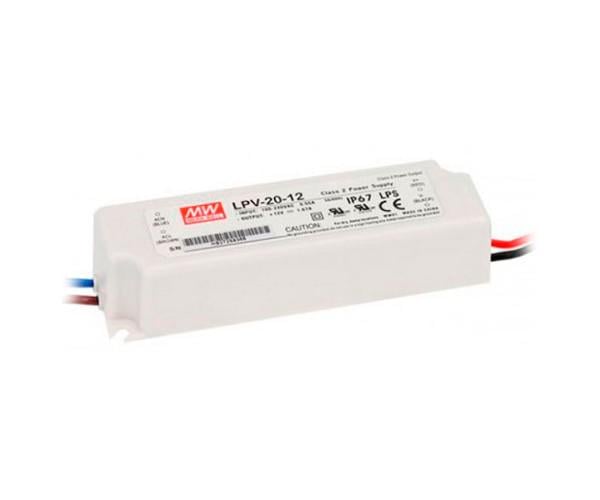 Блок питания Mean Well LPV-20-24 для LED экранов 24 В 20 Вт 0,84 А