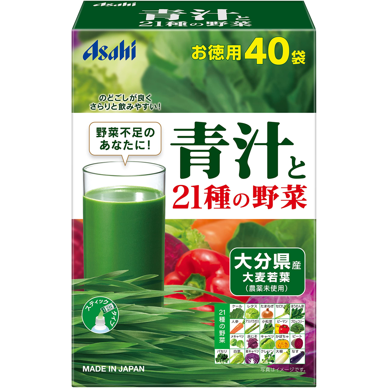 Аодзиру Asahi Green Juice с 21 видом овощей 40 стиков (2843757982)