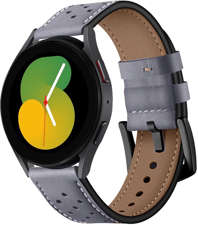 Ремінець шкіряний Classico для Galaxy Watch 5 40 мм Grey (29204-33)