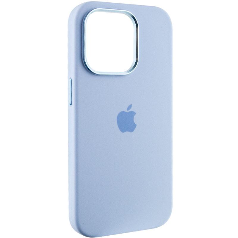 Противоударный чехол Silicone Case Metal Buttons (AA) для Apple iPhone 13 Pro Max (6.7") Голубой / Blue Fog - фото 1