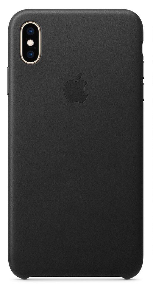 Чехол кожаный противоударный Leather Case MRWT2ZM/A для Apple Iphone XS Max 6.5" Black