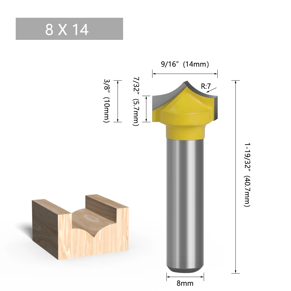 Набор фрез по дереву пазовых хвостовик 8 мм 4 шт. (F551) - фото 3 Набор фрез по дереву пазовых хвостовик 8 мм 4 шт. (F551) - фото 3