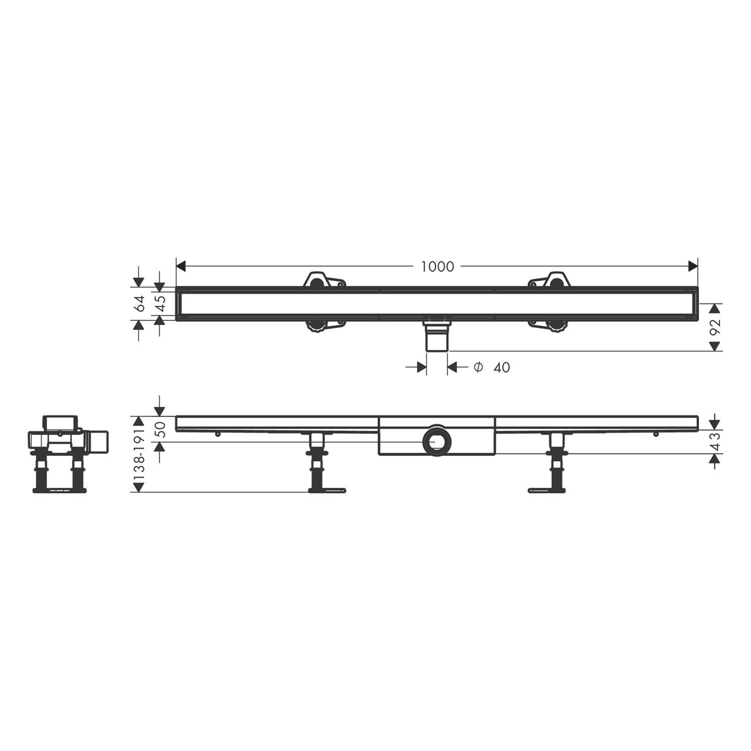 Трап для душу Hansgrohe RainDrain Compact 56171000 1000 мм (177441) - фото 6