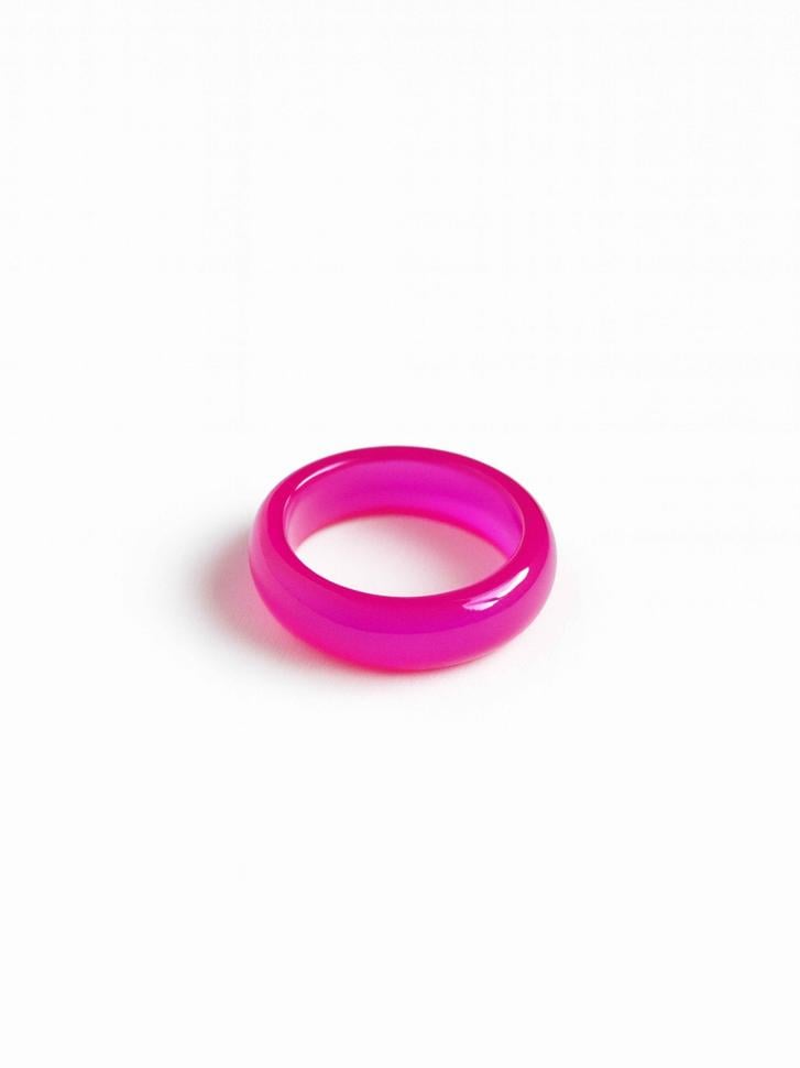 Каблучка з натурального агату р. 17 см Малиновий (5310-17) Каблучка з натурального агату р. 17 см Малиновий (5310-17)