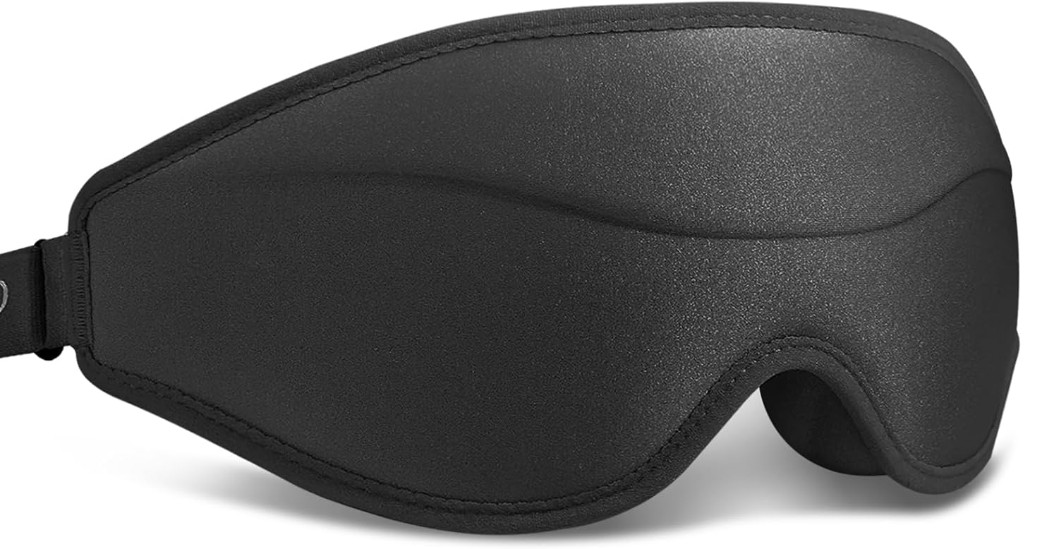 Маска для сну/медитації 3D Kayfovo SM - 13 з ефектом пам'яті Чорний (29210)