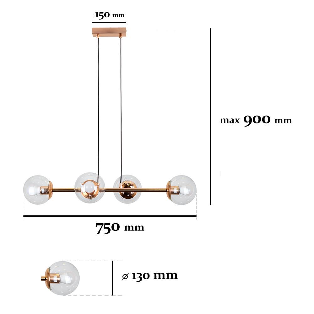 Люстра 7529909-4 Gold/Cl Золотой/Прозрачный (lvs4790) - фото 2