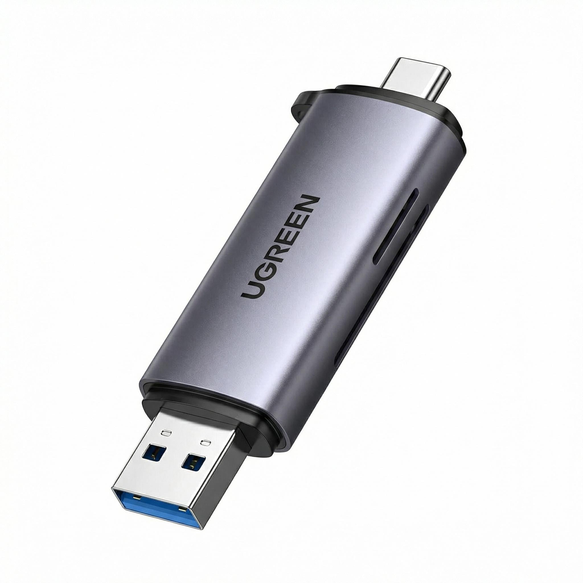 Кардридер универсальный UGREEN CM185 USB-C/USB-A/OTG Серый (50706)