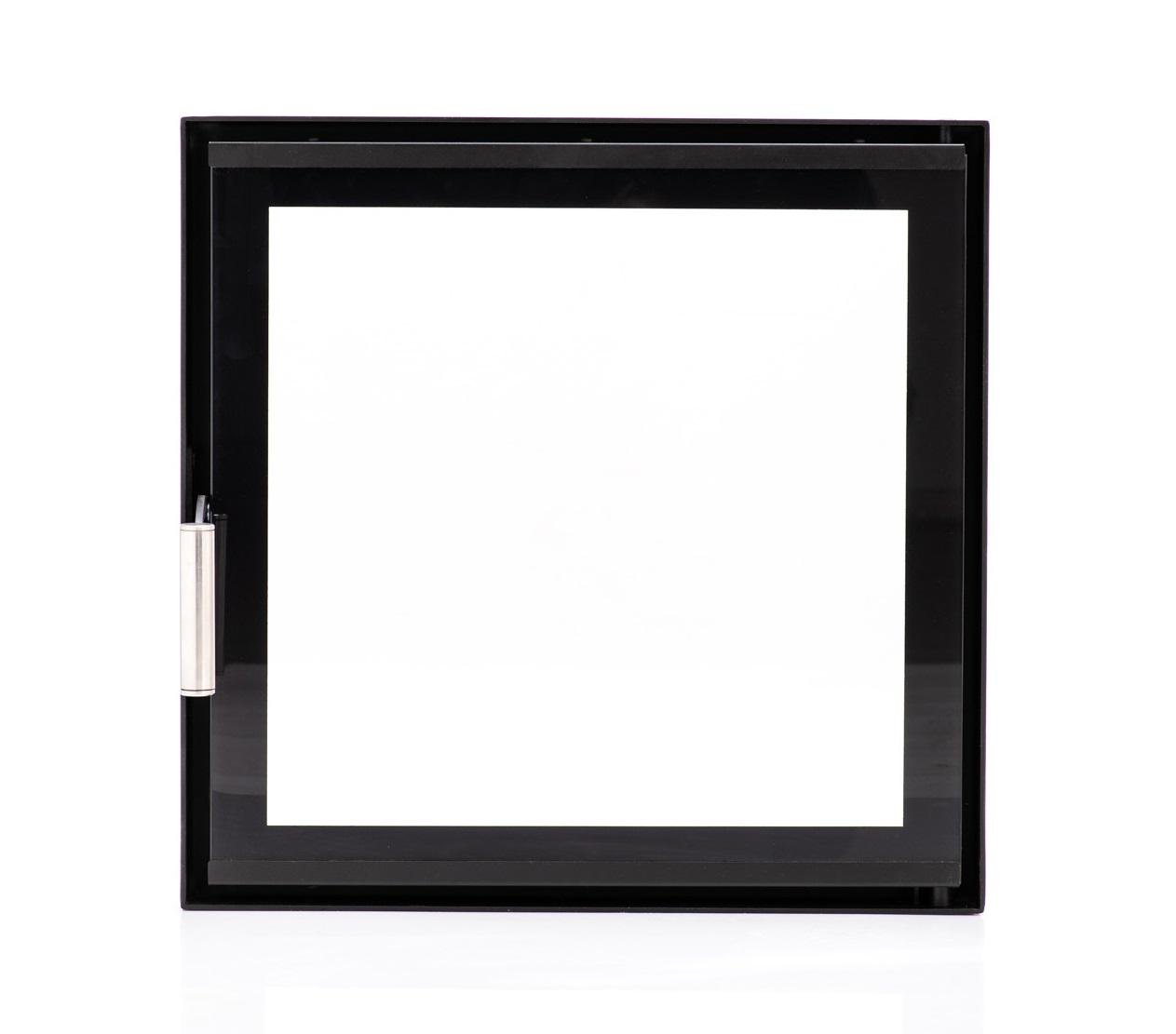 Дверца для камина/печи с жаростойким стеклом 400х400 мм Черный (25417165)