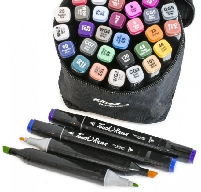 Набір маркерів для малювання Touch 36 шт. Чорний - фото 2 Набір маркерів для малювання Touch 36 шт. Чорний - фото 2