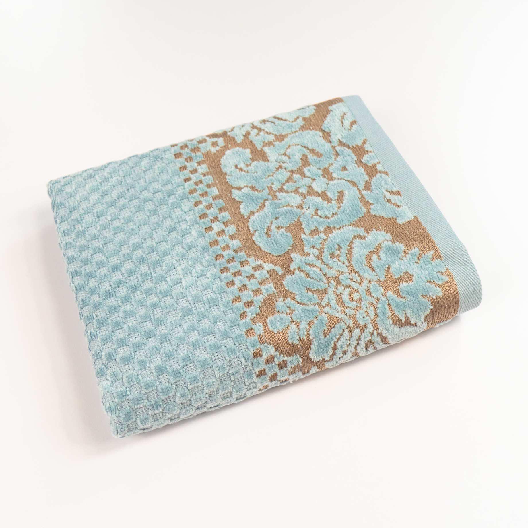 Полотенце для лица и рук Damask жаккардовое с велюром 40x70 см Мятный (550-dv-70-mint)