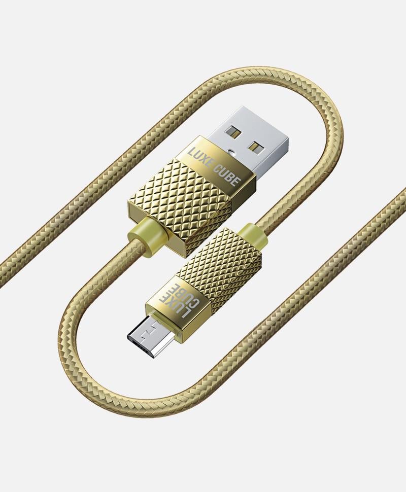 Кабель Luxe Cube Premium USB micro to USB 1 м Золотой (8889986489886)