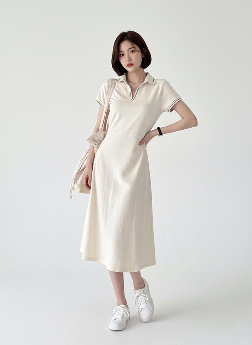 Платье-поло летнее спортивное L (NTF-244-48) - фото 4 Платье-поло летнее спортивное L (NTF-244-48) - фото 4