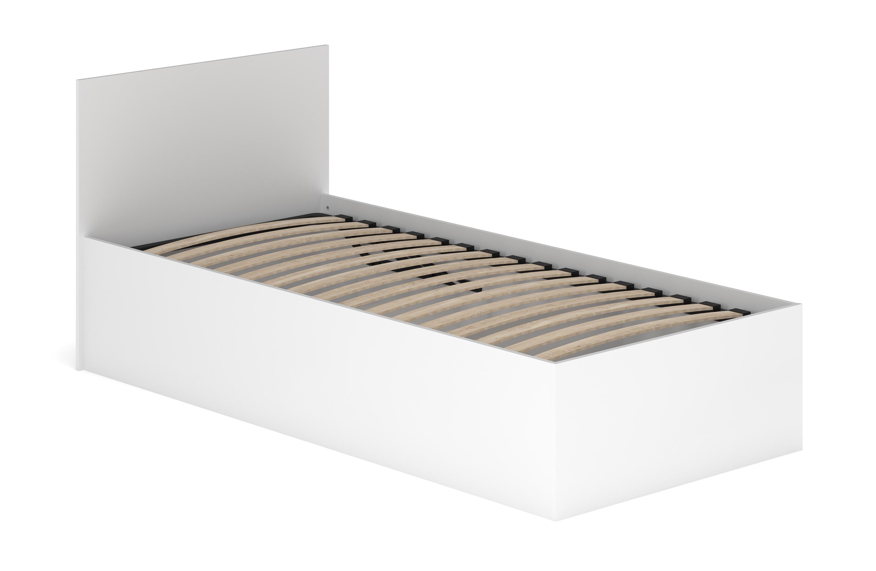 Ліжко Меблі Сервіс Бруклін з підйомним механізмом 90х200 см Білий (01384-007)