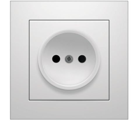 Розетка без заземлення RS16-475 White