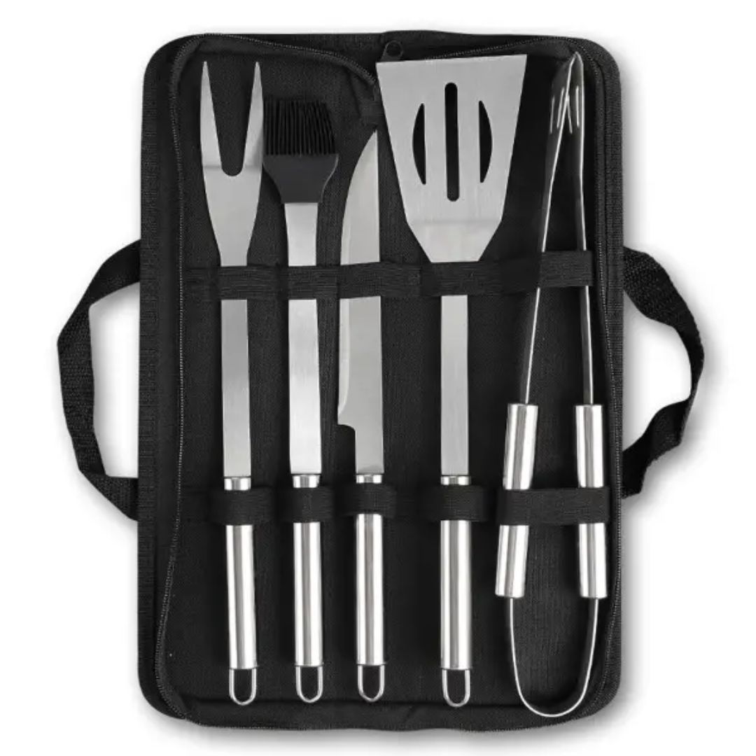 Набор аксессуаров для гриля и барбекю в чехле 5 предметов Набор аксессуаров для гриля и барбекю в чехле 5 предметов
