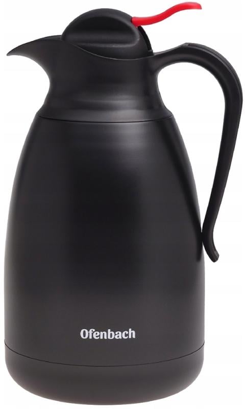 Термос-кувшин Ofenbach Конференция с вакуумной стальной колбой 1500 мл Черный матовый (NB-101332)