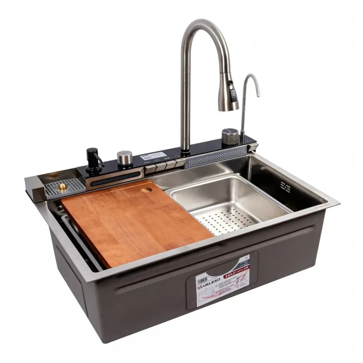 Мийка Handmade Водоспад з Decorом M 68х45 см Сатин (36812404)
