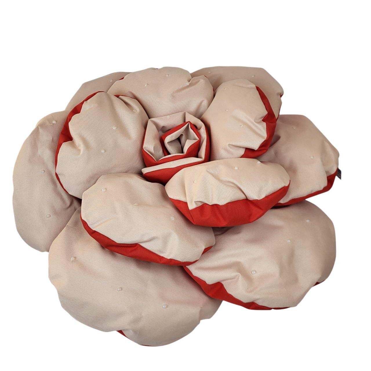 Декоративная подушка в виде цветка d 70 см Молочно-красный (1429) - фото 2 Декоративная подушка в виде цветка d 70 см Молочно-красный (1429) - фото 2