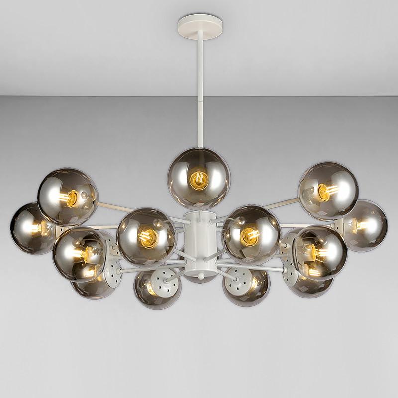 Люстра молекула підвісна Light House LS-18103-16 Білий/Чорний 